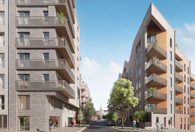 The Charter apartments artist impression from the street