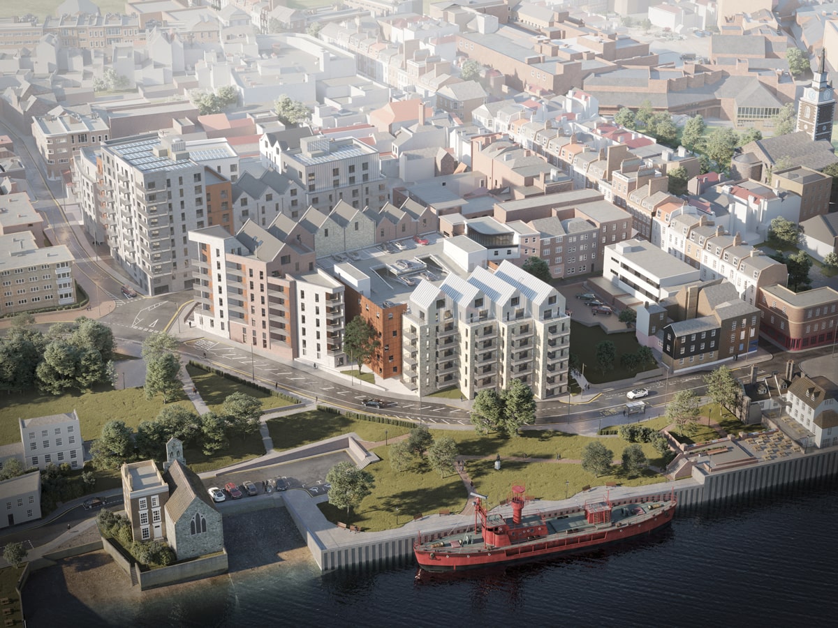 Artists impression of the new Charter development in Gravesend